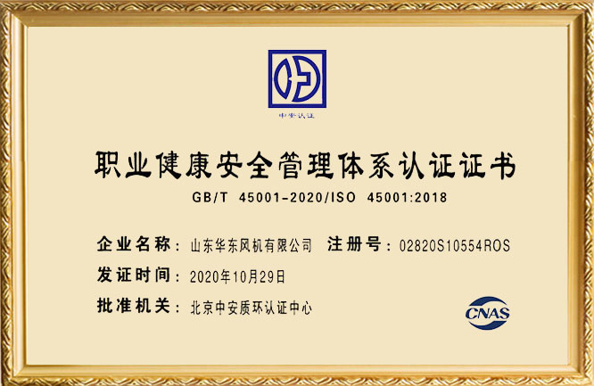 绿巨人色多多APP榮譽-職業健康安全管理體係認證證書